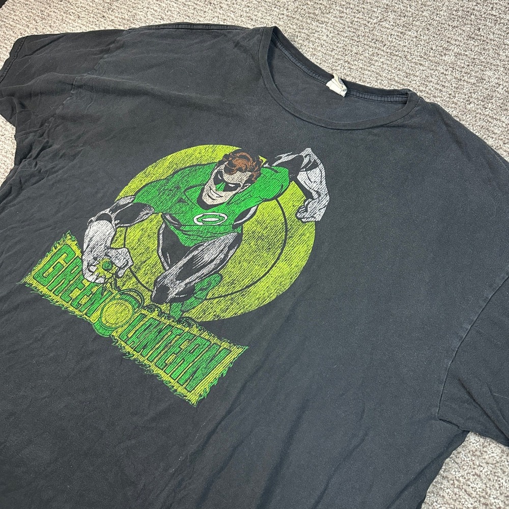 Vintage DC Comics Originals Green Lantern Graphic T-Shirt Mens Black Size 3XL - Picture 2 of 8